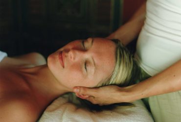 Woman getting a relaxing massage